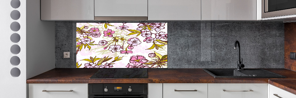 Cooker splashback Cherry blossoms