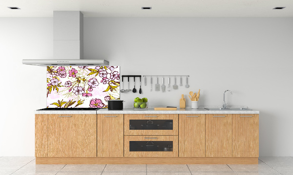 Cooker splashback Cherry blossoms