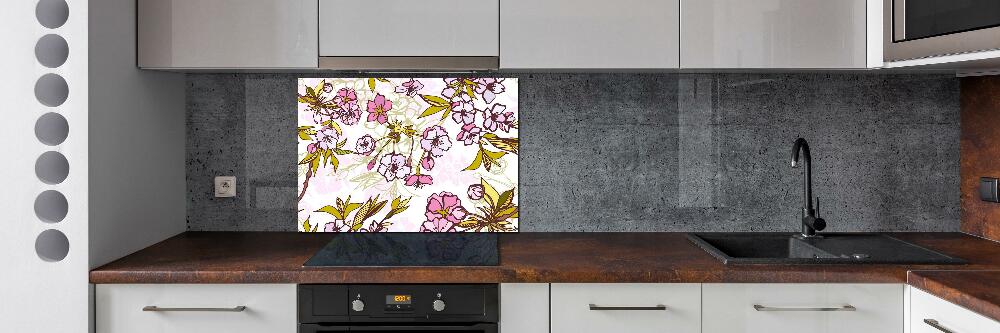 Cooker splashback Cherry blossoms