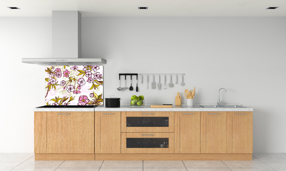 Cooker splashback Cherry blossoms