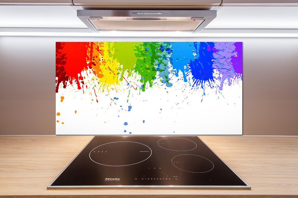 Kitchen splashback Rainbow spots