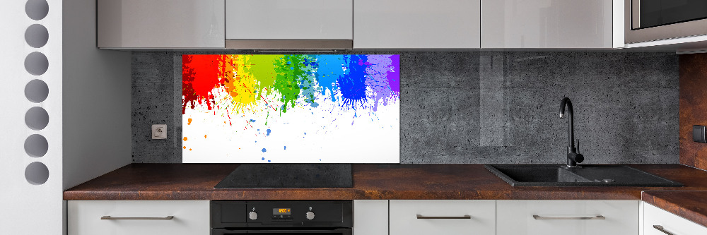 Kitchen splashback Rainbow spots