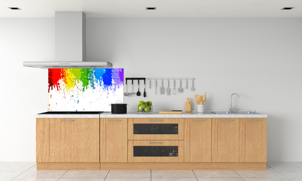 Kitchen splashback Rainbow spots