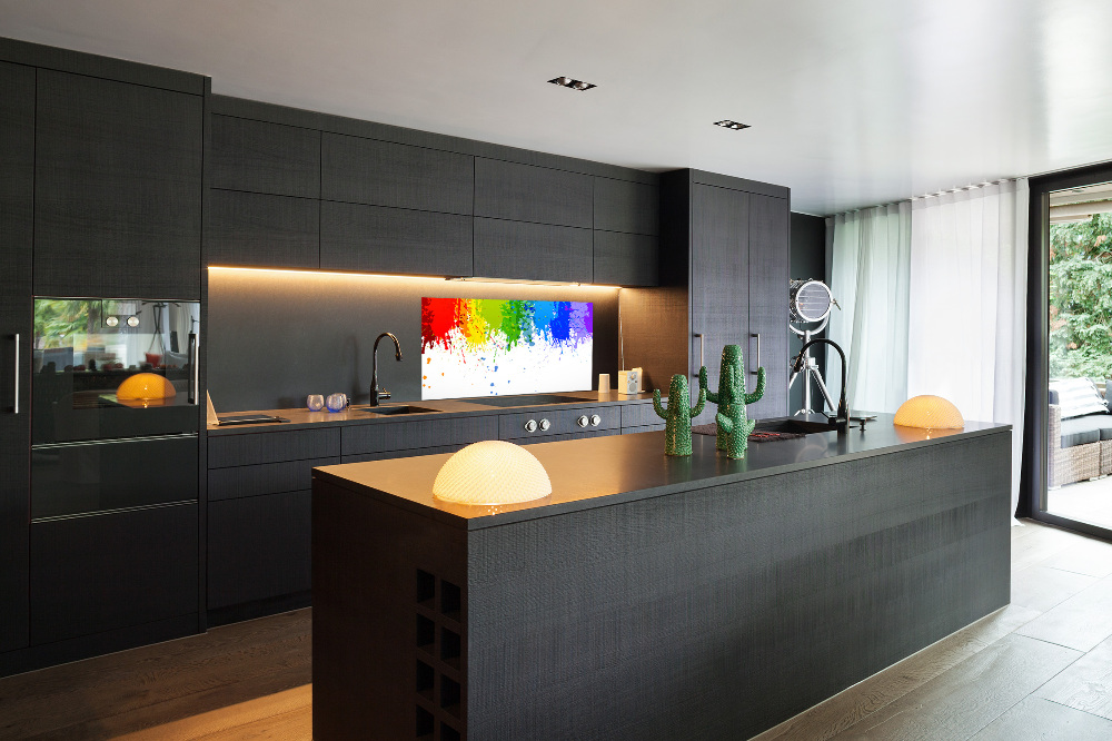 Kitchen splashback Rainbow spots