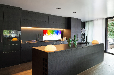 Kitchen splashback Rainbow spots