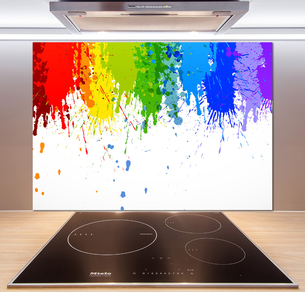 Kitchen splashback Rainbow spots