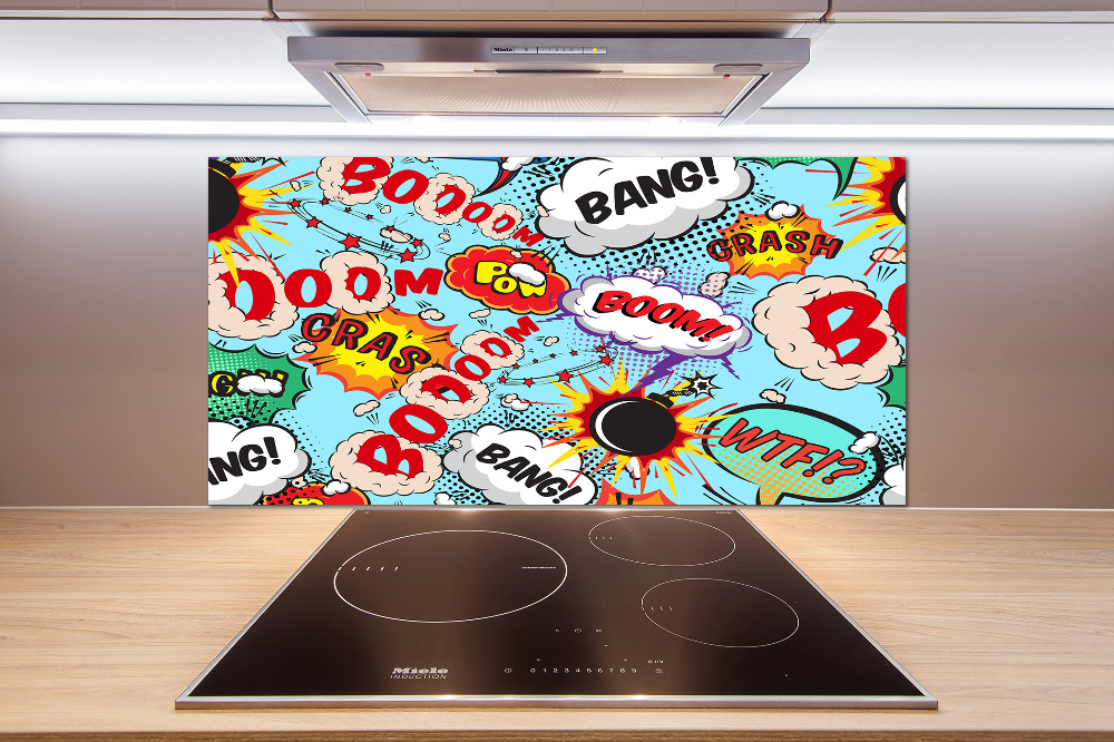 Kitchen splashback Comic book