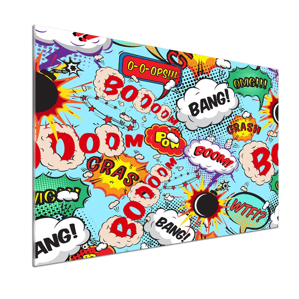 Kitchen splashback Comic book