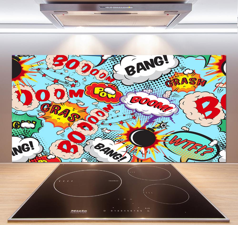 Kitchen splashback Comic book