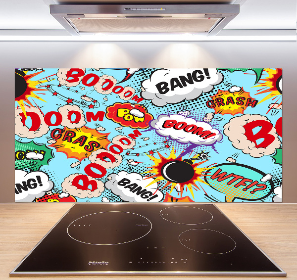 Kitchen splashback Comic book