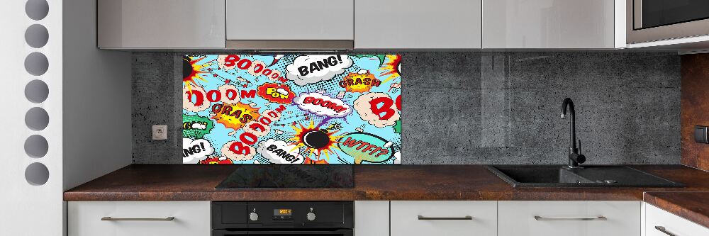 Kitchen splashback Comic book