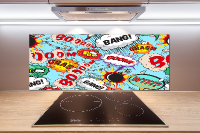 Kitchen splashback Comic book