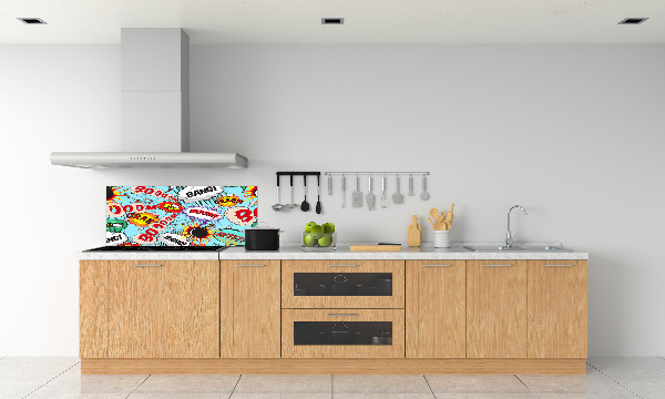 Kitchen splashback Comic book