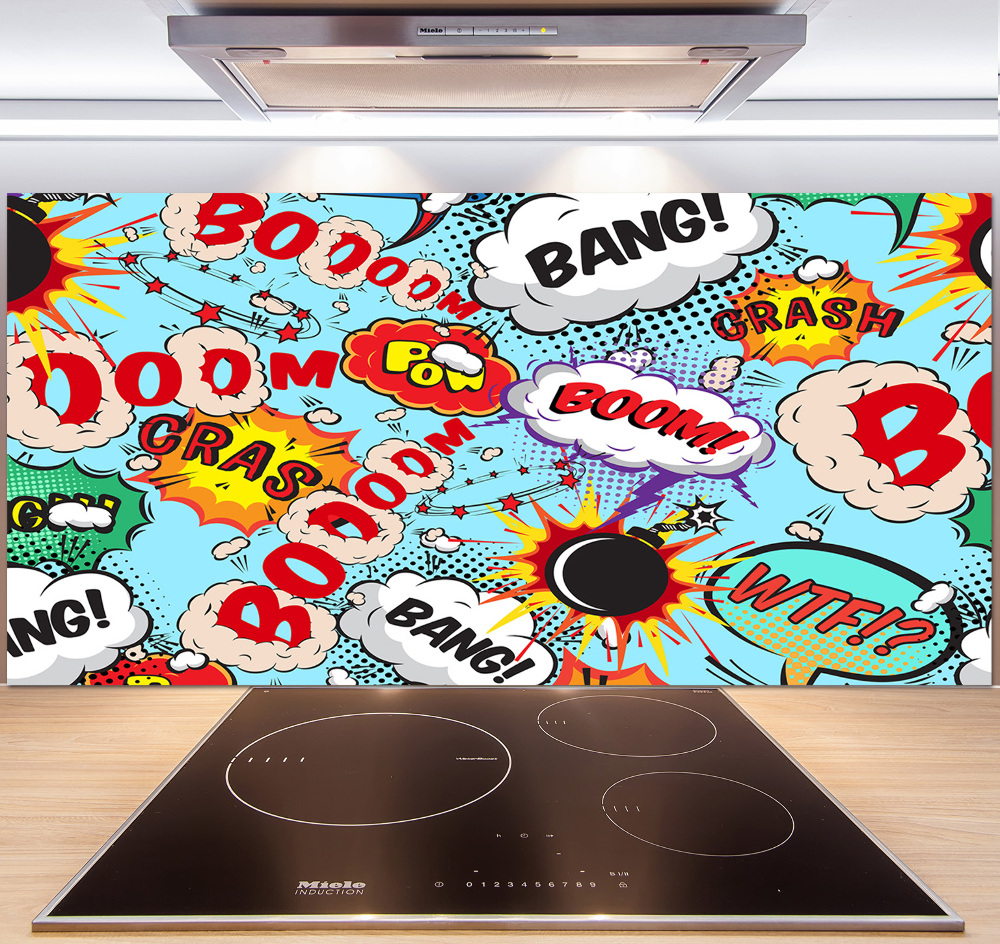 Kitchen splashback Comic book