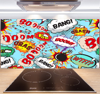 Kitchen splashback Comic book