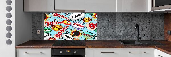 Kitchen splashback Comic book