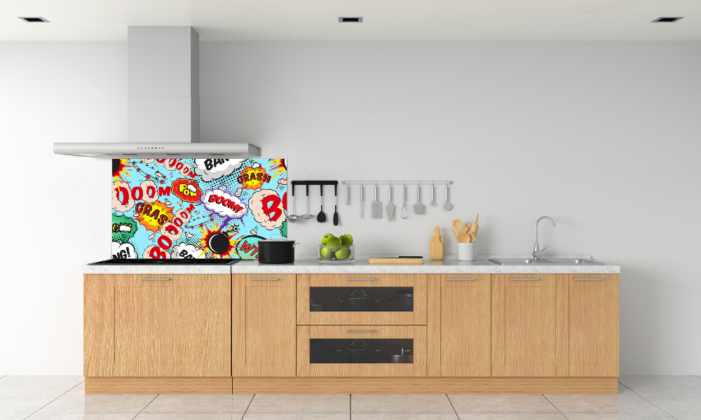 Kitchen splashback Comic book