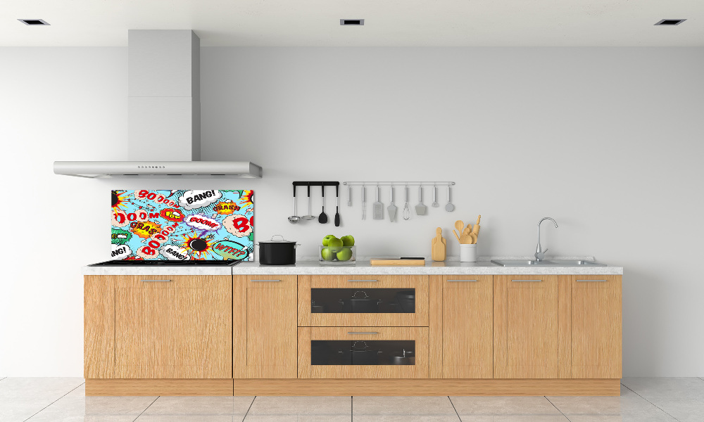 Kitchen splashback Comic book