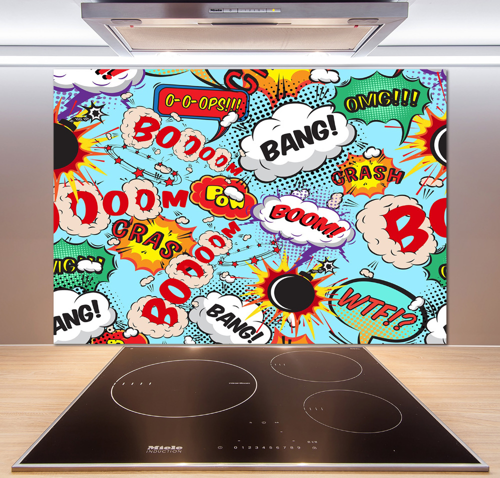 Kitchen splashback Comic book