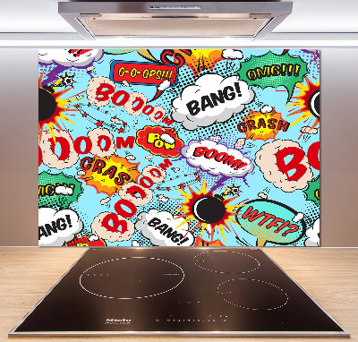 Kitchen splashback Comic book