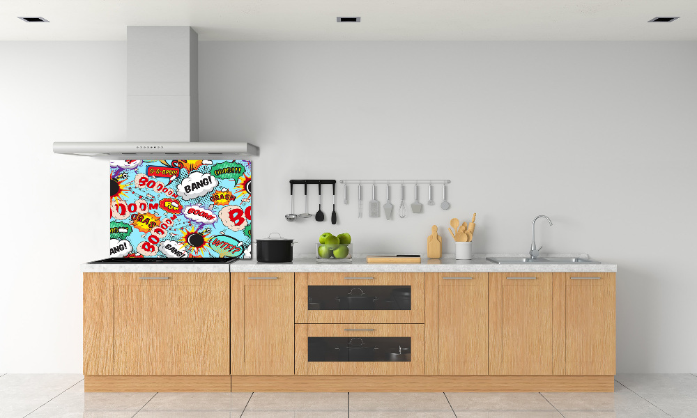 Kitchen splashback Comic book