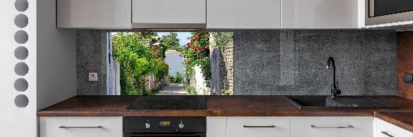 Glass splashback Floral alley