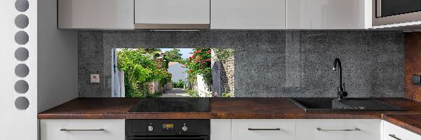 Glass splashback Floral alley