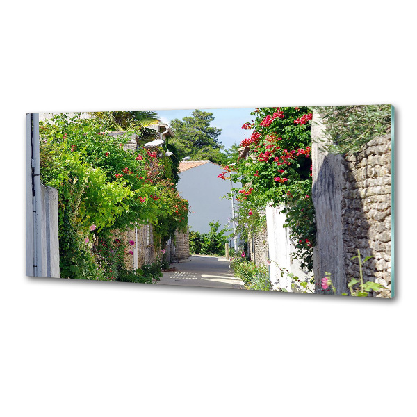 Glass splashback Floral alley