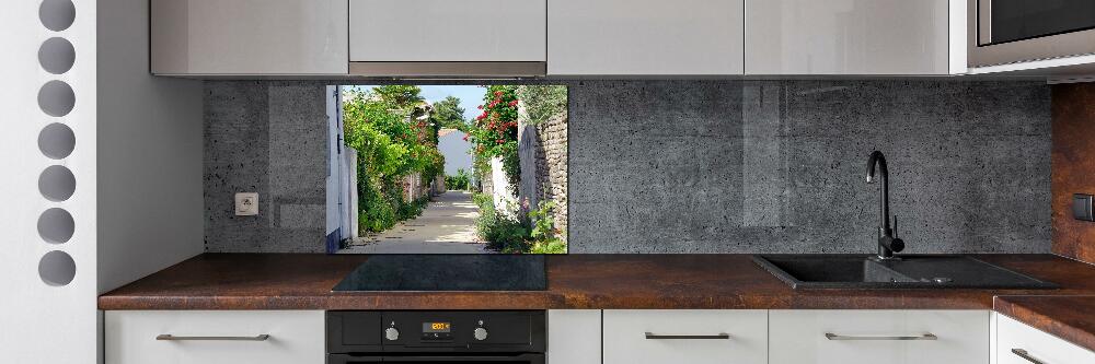 Glass splashback Floral alley