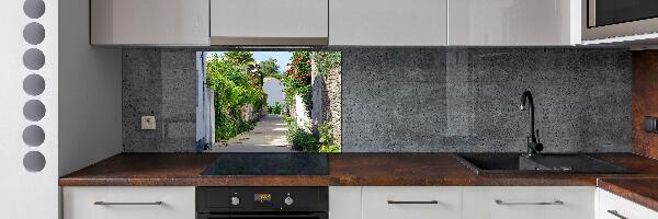 Glass splashback Floral alley