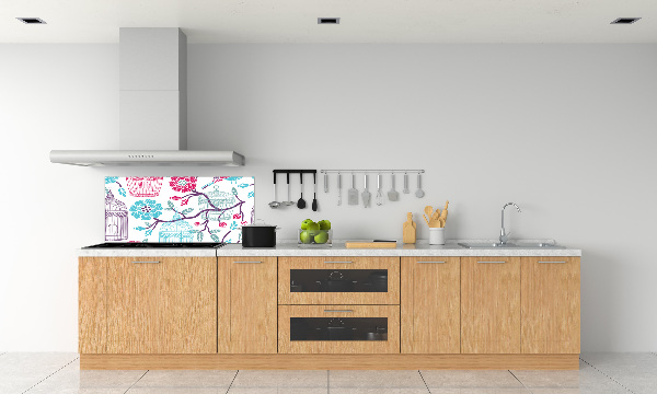 Cooker splashback Bird cages