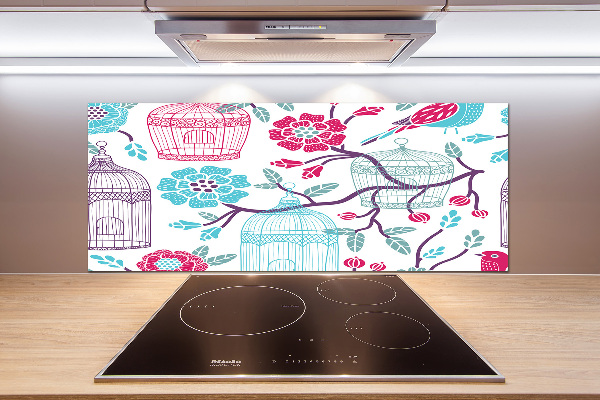 Cooker splashback Bird cages