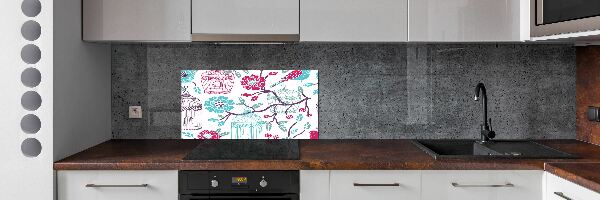 Cooker splashback Bird cages