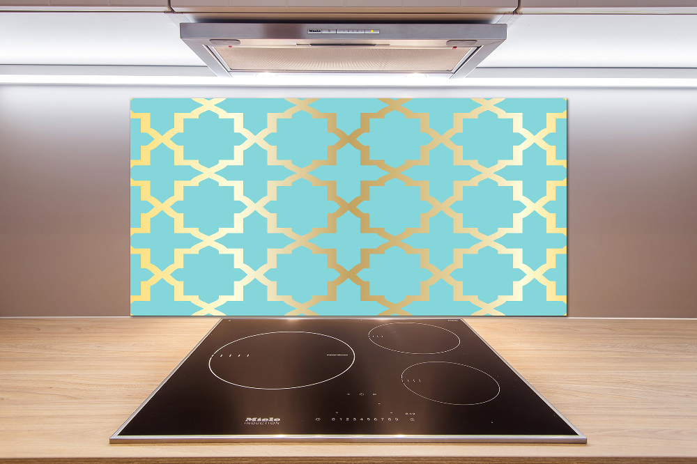 Kitchen splashback Arabic pattern