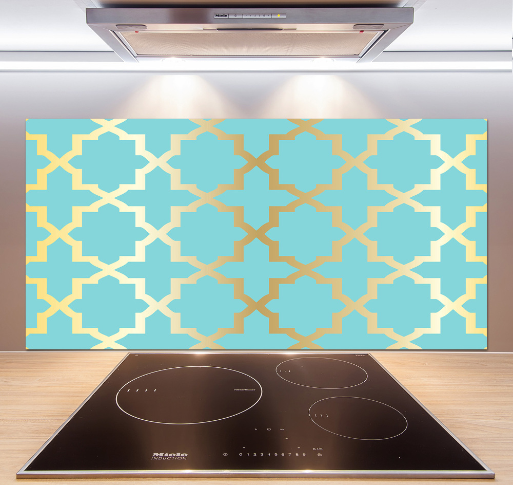 Kitchen splashback Arabic pattern