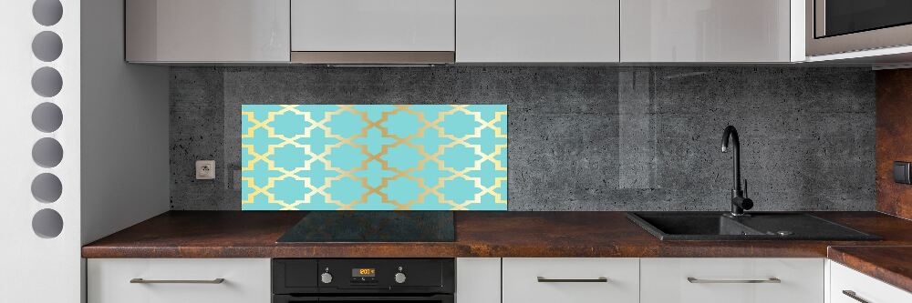 Kitchen splashback Arabic pattern