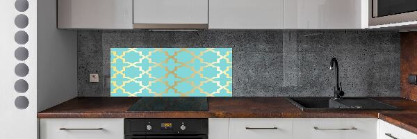 Kitchen splashback Arabic pattern