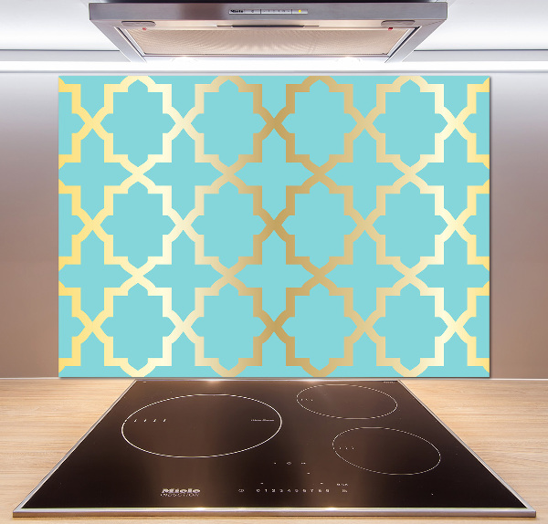 Kitchen splashback Arabic pattern