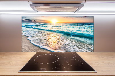 Kitchen splashback Sunset beach