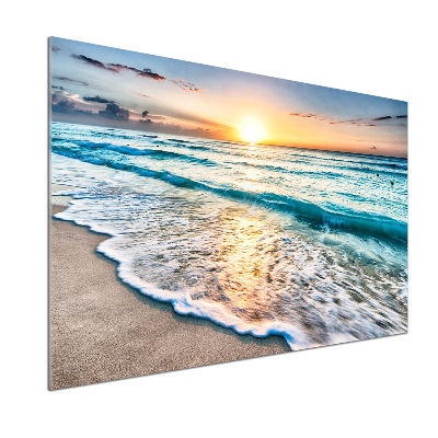 Kitchen splashback Sunset beach