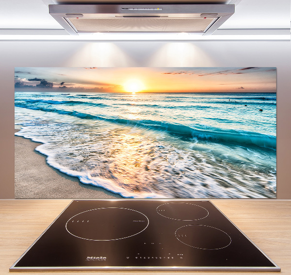 Kitchen splashback Sunset beach