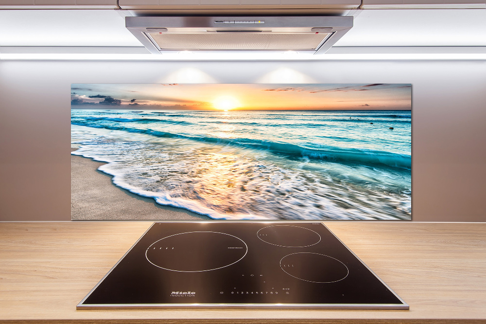 Kitchen splashback Sunset beach