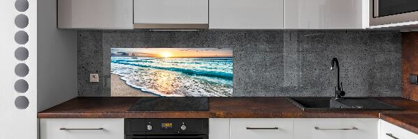 Kitchen splashback Sunset beach