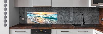 Kitchen splashback Sunset beach