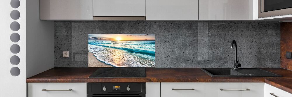 Kitchen splashback Sunset beach