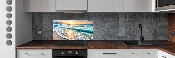 Kitchen splashback Sunset beach