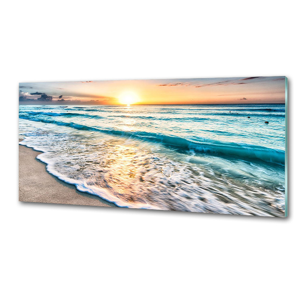 Kitchen splashback Sunset beach