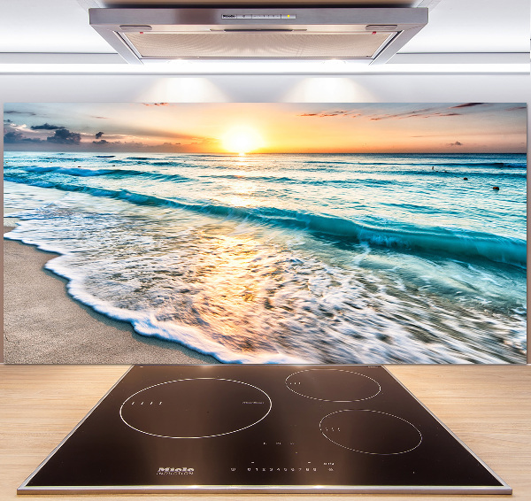 Kitchen splashback Sunset beach