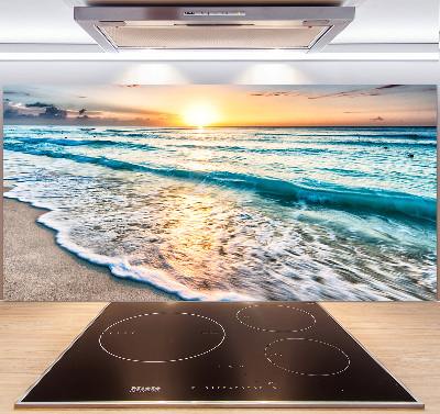 Kitchen splashback Sunset beach