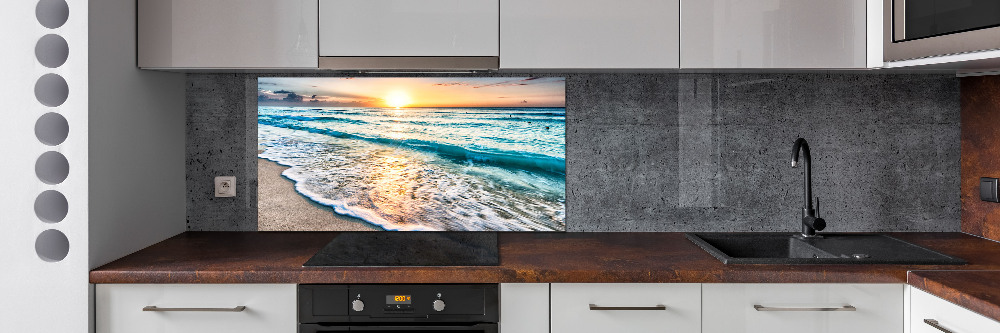 Kitchen splashback Sunset beach